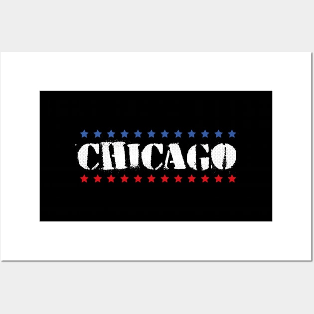 Chicago, Illinois - IL US Army 4th of July Wall Art by thepatriotshop